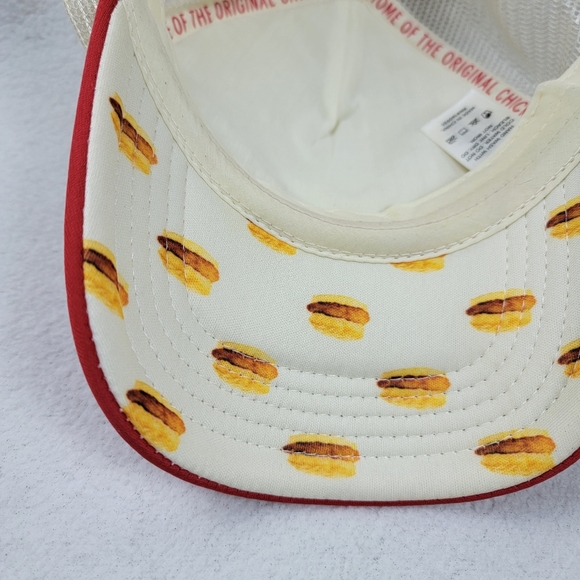 Chick-Fil-A Chicken For Breakfast Snapback Hat White Adult One Size Snapback - Picture 8 of 10